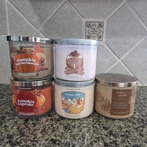 NEW Bath and Body Works Candle Fall Lot of 5
